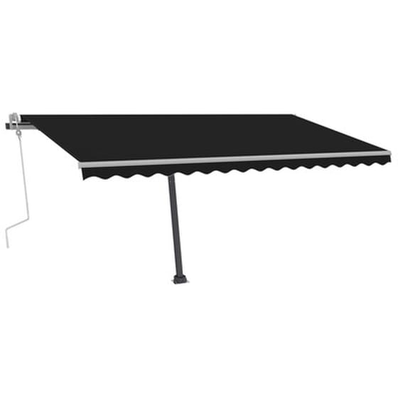 Τέντα Vidaxl Συρόμενη Χειροκίνητη με LED 400x300cm - Ανθρακί image 4