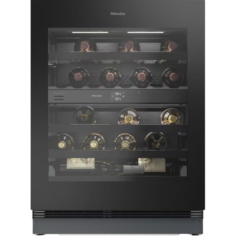 MIELE KWTUS 7096 E για 32 Μπουκάλια Μαύρο Εντοιχιζόμενος Συντηρητής Κρασιών