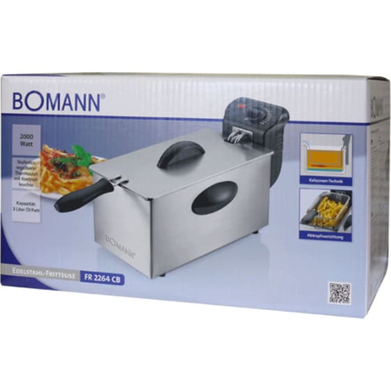 BOMANN FR 2264 CB με Αποσπώμενο Κάδο 2000 W 3 L Ασημί Φριτέζα Λαδιού image 1