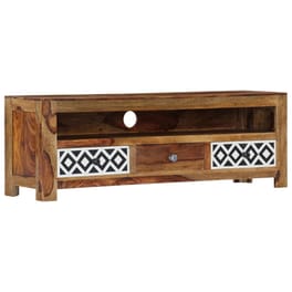 Έπιπλο Τηλεόρασης VidaXL Ξύλινο 120x30x40cm - Kαφέ/Λευκό