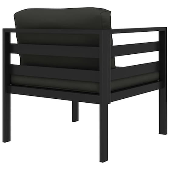 Καναπές Γωνία Τμηματικός VidaXL 1 τμχ με Μαξιλάρια από Αλουμίνιο 70x70x64.5 cm - Ανθρακί image 4