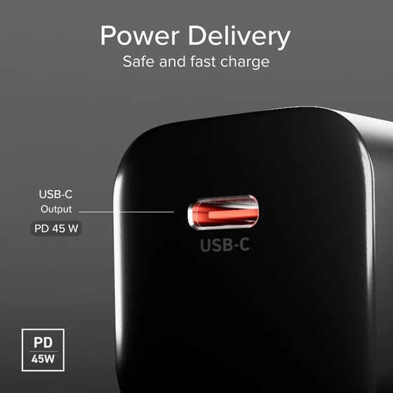 Φορτιστής Πρίζας SBS Ultra-Compact USB-C 45W - Black image 3