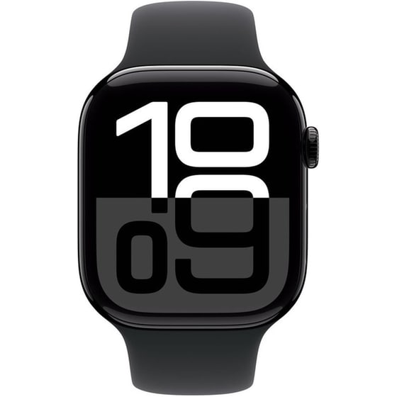 Apple Watch Series 10 GPS 46mm Jet Black Aluminium Case with Black Sport Band - S/M image 2