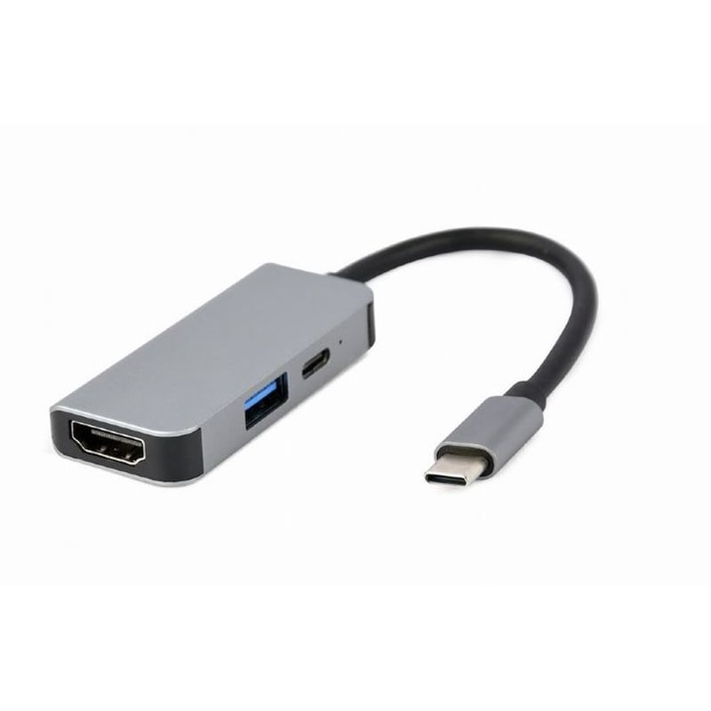 Cablexpert A-CM-COMBO3-02 USB Hub 3 σε 1 USB-C - Ασημί
