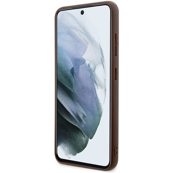 Θήκη Samsung Galaxy S23 S911 - Guess 4g Logo Collection Saffiano - Καφέ image 3