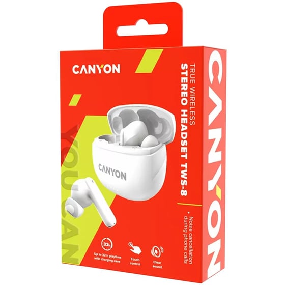 Ακουστικά Bluetooth Canyon CNS-TWS8W - Λευκό image 4