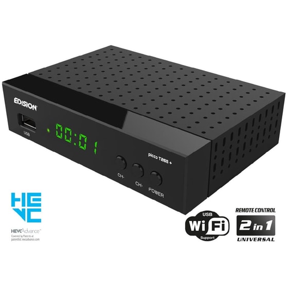 Ψηφιακός Δέκτης Edision Picco T265 Plus Επίγειος - Μαύρο image 1