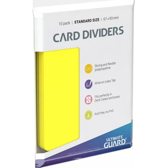 Ultimate Guard Card Dividers Standard Size Yellow (10 Pack) image 0