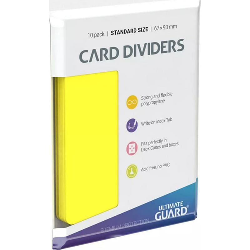 Ultimate Guard Card Dividers Standard Size Yellow (10 Pack)