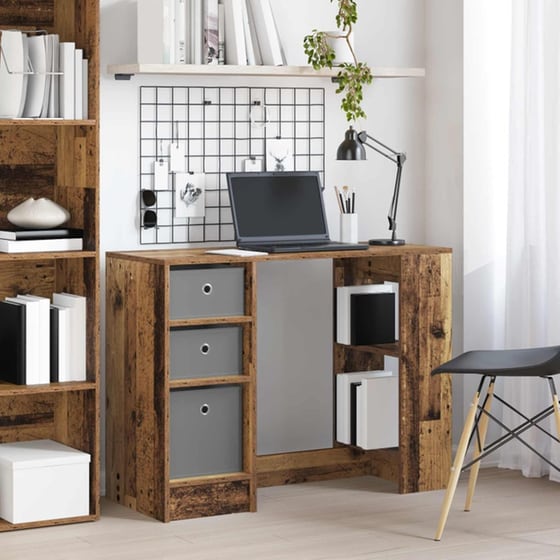 Γραφείο VidaXL από Επεξεργασμένο Ξύλο 100x40x75 cm - Παλιό Ξύλο image 1