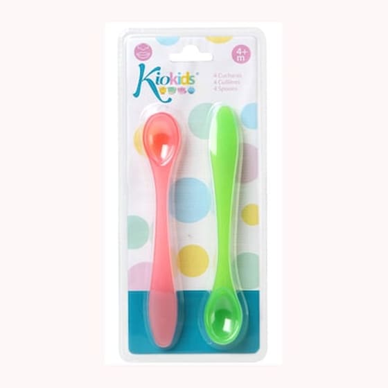 Kiokids Σετ Κουταλάκια 4 Τμχ Πράσινο Και Ροζ 4+μ image 1