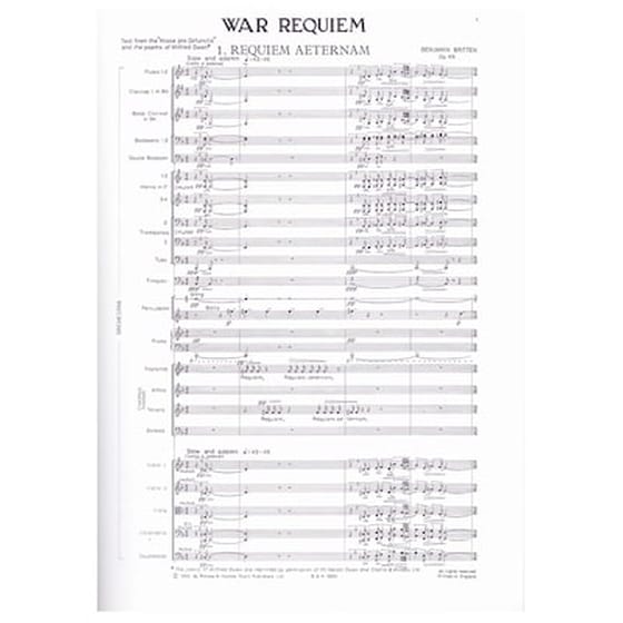 Britten - War Requiem Op.66 [full Score] image 3