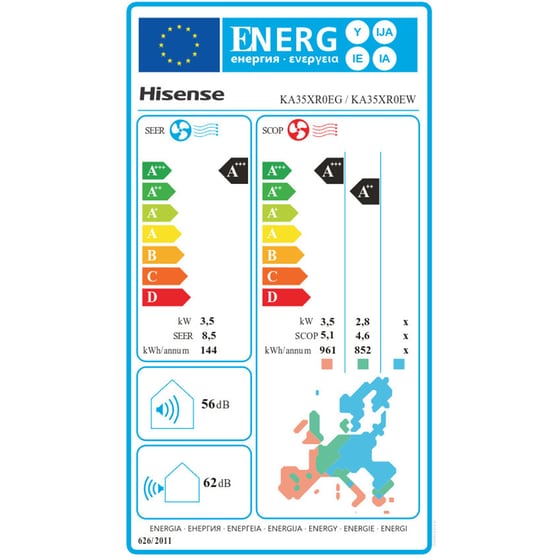 HISENSE Energy SE KA35XR0EG/KA35XR0EW Κλιματιστικό Inverter 12.000 BTU A+++/A+++ με Ιονιστή & WiFi image 5