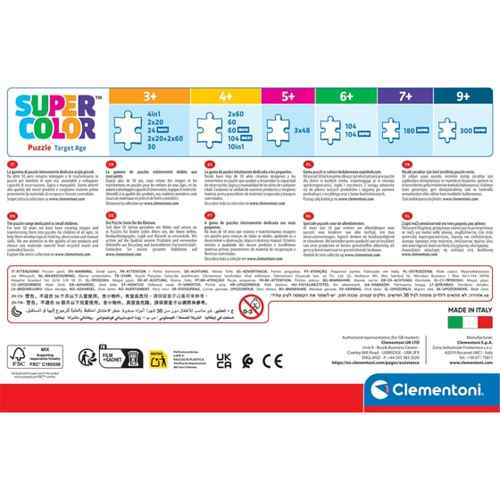 Παιδικό Παζλ Clementoni Super Color Disney Princess (2x20 Κομμάτια) image 6