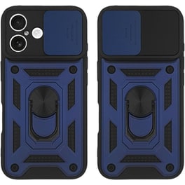 Θήκη Ring Armor Campro Sonique Για Apple Iphone 16 Plus Μπλέ