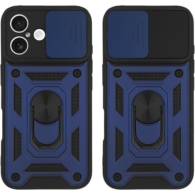 Θήκη Ring Armor Campro Sonique Για Apple Iphone 16 Plus Μπλέ