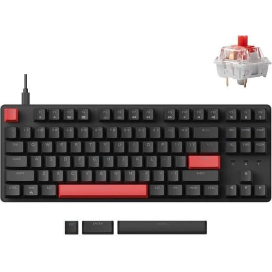 Keychron Lemokey X1A1 Gaming Ενσύρματο Μηχανικό Πληκτρολόγιο Μαύρο (US) image 0