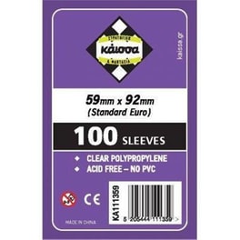100 Θήκες για Κάρτες Sleeves Μέγεθος Standard European 59x92mm (Κάισσα)