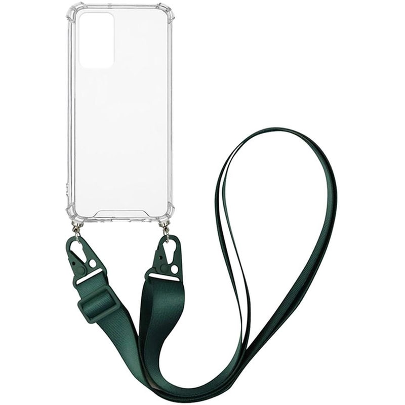 Θήκη Xiaomi Redmi Note 10 Pro - Sonique Armor Σιλικόνη Με Strap Πράσινο Σκούρο - Clear