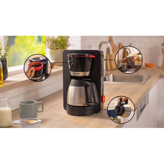 BOSCH TKA6M273 1.1 L 1000 W Μαύρο Καφετιέρα Φίλτρου image 1