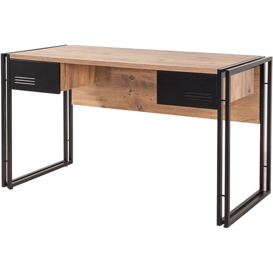 Γραφείο Μελέτης 24Mall Mondo Atlantic Pine από Μοριοσανίδα 139x60x75 cm - Μαύρο/Καφέ image 0