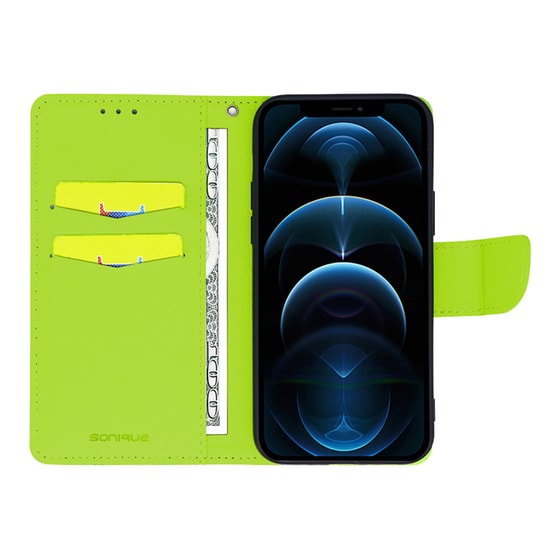 Θήκη Apple iPhone 14 Pro Max - Sonique Trend Book - Σκούρο Μπλε/Λαχανί image 2