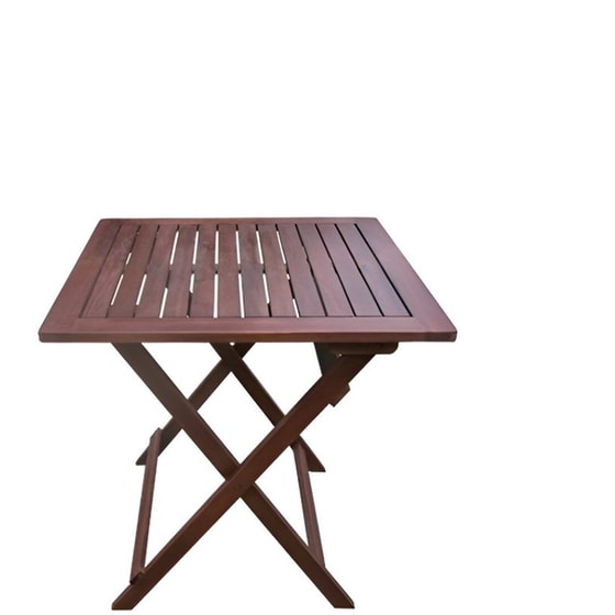 Τραπέζι Εξωτερικού Χώρου 24Mall Ξύλινο 60x60 cm - Καφέ image 0