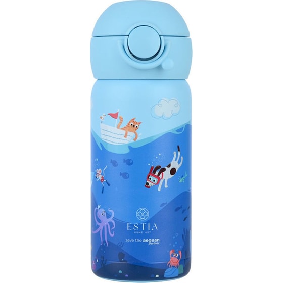 Παιδικός Θερμός Estia Home Art Wonder Bottle Save the Aegean Ocean Play 350ml image 0