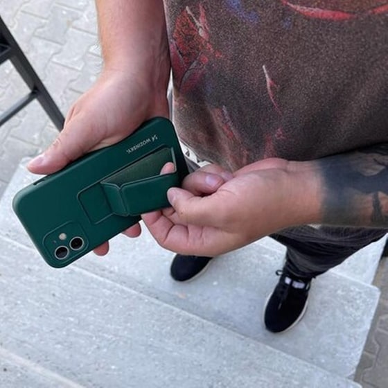 Θήκη Apple iPhone 12 Pro Max - Wozinsky Kickstand Flexible - Dark-green image 1