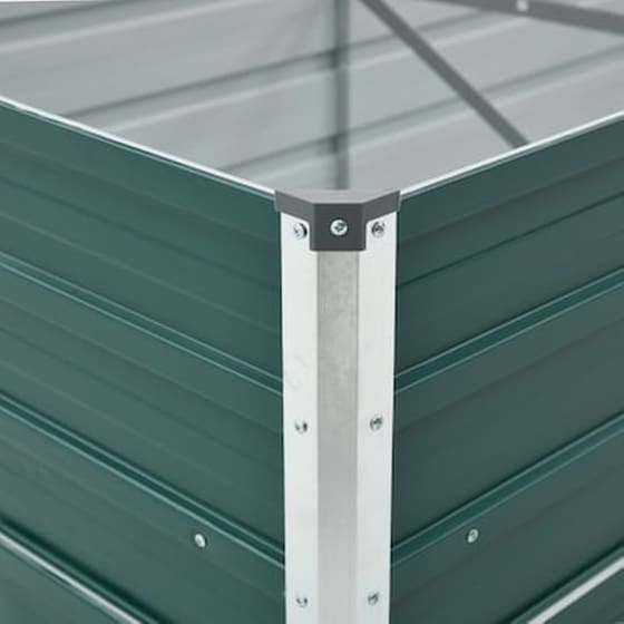 Vidaxl Ζαρντινιέρα Υπερυψωμένη Πράσινη 480x80x77 Εκ. Γαλβαν. Χάλυβας image 2