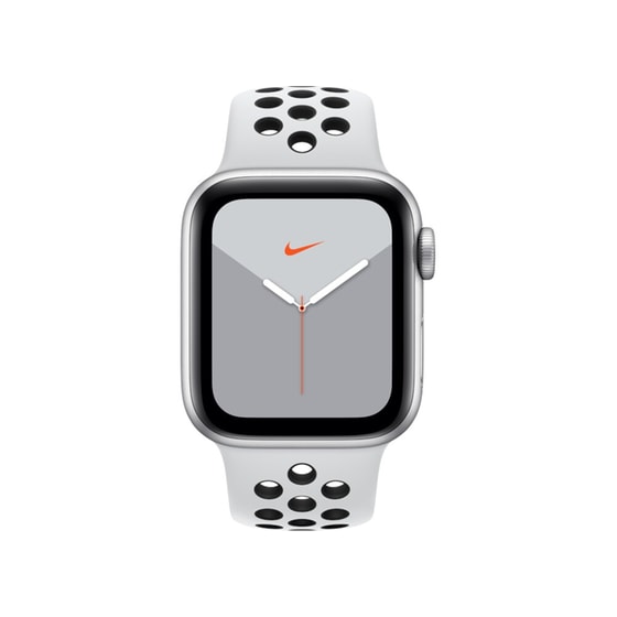 Apple Watch Nike Series 5 40mm Silver Aluminum Black Sport Band image 1
