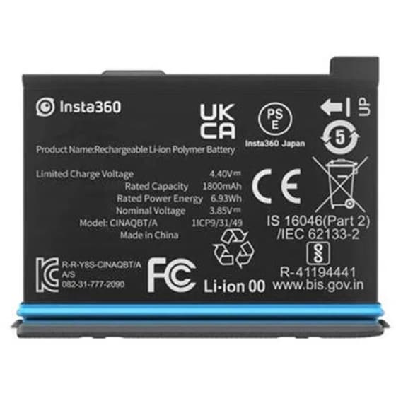 Insta360 X3 Rechargable Battery - 1800mAh - Μπαταρία Action Cam image 2