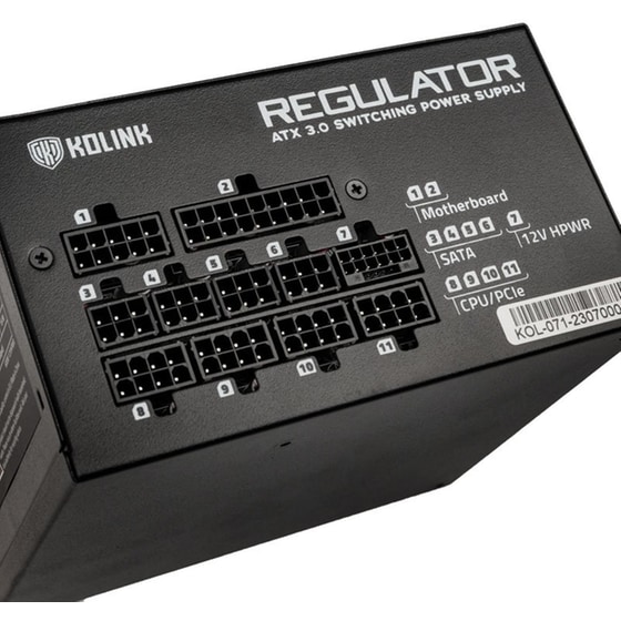 Τροφοδοτικό Υπολογιστή Kolink 750W 80+ Gold - Μαύρο image 3