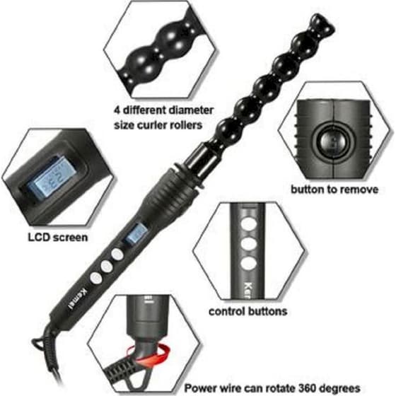 Ψαλίδι Μαλλιών Kemei Ferro Pro 4 In1 KM-4083 59 W Μαύρο image 1