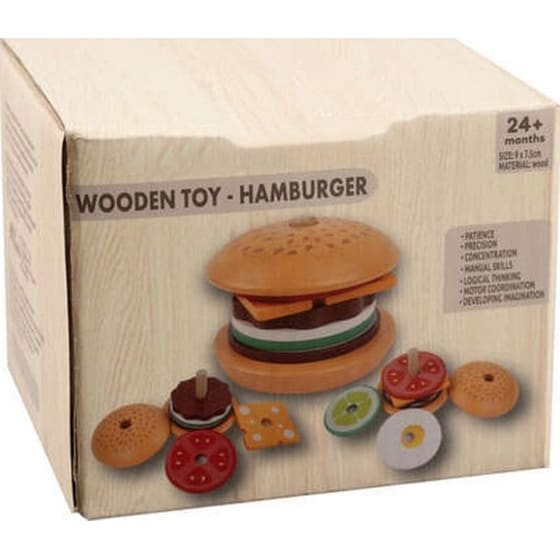 Εκπαιδευτικό Ξύλινο Παιχνίδι Burger image 4