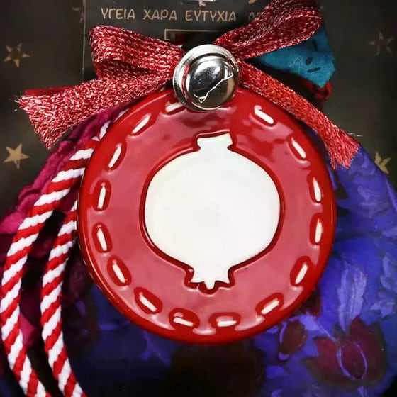 Γούρι Synchronia&nbsp;Κεραμικό&nbsp;Mini&nbsp;Ρόδι&nbsp;Στρόγγυλο 18cm image 2