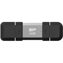 Silicon Power USB  C51 64 GB USB/USB-C Flash Drive - Ασημί
