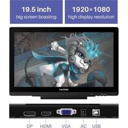 Γραφίδα και Ταμπλέτα Huion Kamvas 20 με Όθονη FHD 19.5" USB - Μαύρο