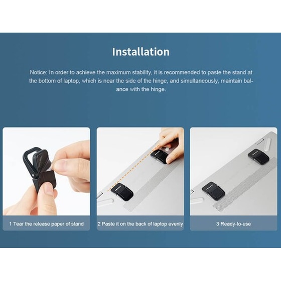 Nillkin Base For Laptop And Tablet 6902048203068, 2pcs - Black image 3