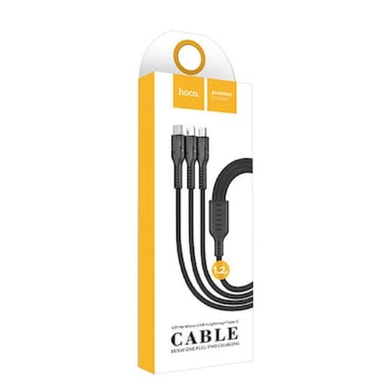 Καλώδιο Powertech USB-A Male σε micro USB Male - 0.7m image 1