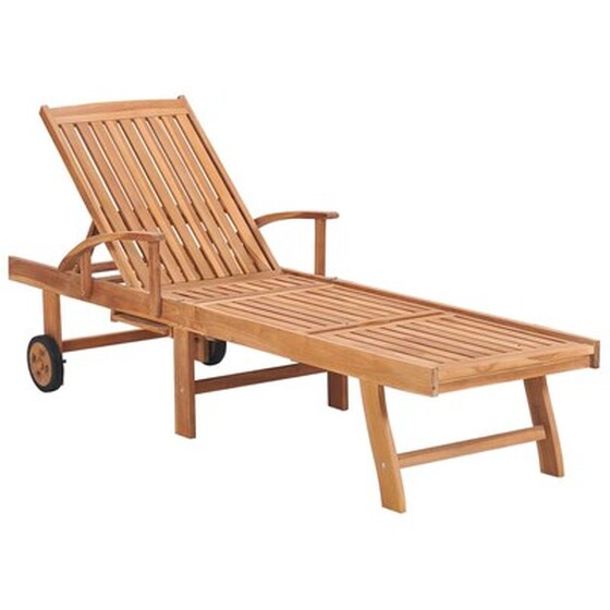 Ξαπλώστρα VidaXL από Μασίφ Ξύλο Teak 195x59.5 cm- Καφέ image 1