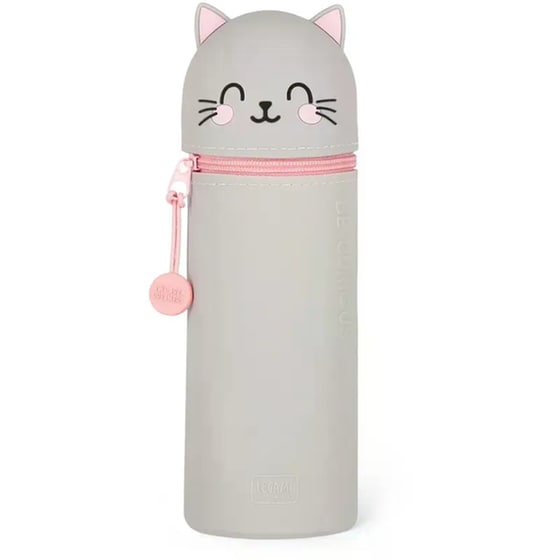 Κασετίνα Βαρελάκι Legami Σιλικόνης 2 in 1 Kawaii Kitty image 0