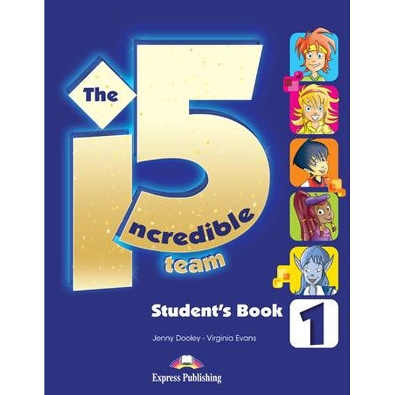 Incredible 5 team 1 students with iBook