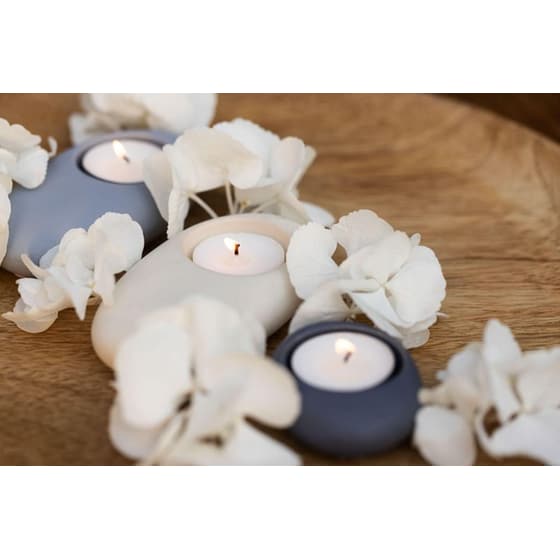 Κηροπήγιο Tranquillo Πήλινο 12x6.7x2.8 cm - Γκρι image 1