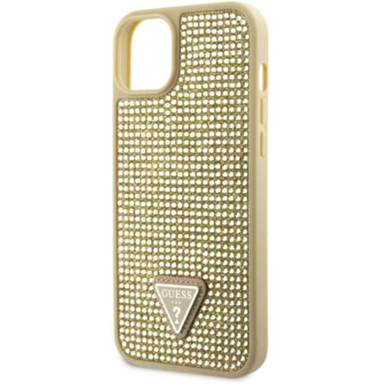 Θήκη Apple iPhone 14 - Guess Rhinestones Triangle Metal Logo Collection - Χρυσό image 3