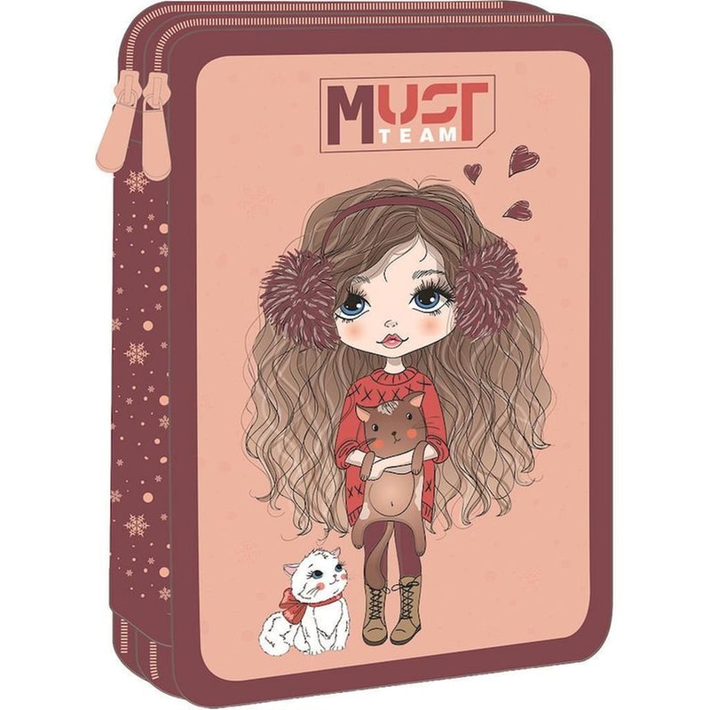 Κασετίνα Διπλή Γεμάτη Must Team Girl In Winter With Fur