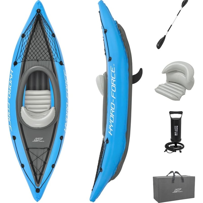 BESTWAY Καγιάκ Φουσκωτό Μονοθέσιο Bestway Hydro-Force 275cm - Γαλάζιο/ Γκρι