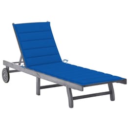 Ξαπλώστρα VidaXL από Μασίφ Ξύλο Ακακίας 200x59/63x30-85 cm - Γκρι