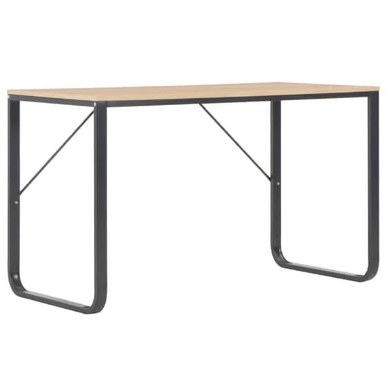 Γραφείο Μελέτης VidaXL από Μοριοσανίδα 120x60cm - Δρυς/Μαύρο image 0