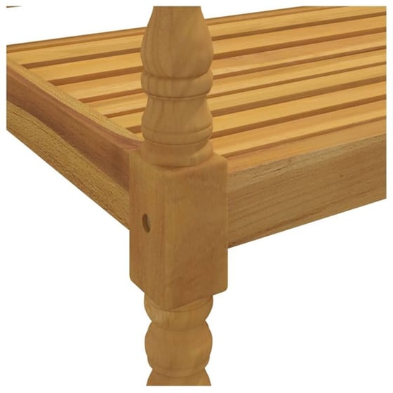 Παγκάκι Κήπου VidaXL Batavia από Μασίφ Ξύλο Teak 150x51.5x84 cm - Καφέ image 4